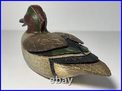 Vtg Hand Carved Painted Duck Decoy Green-Winged Teal. Circa 1984 Signed Exc A+