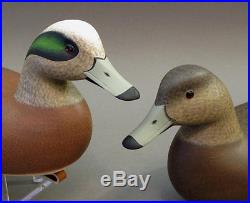 Widgeon Duck Decoy Matched Pair Of Swimmers Delaware River Rick Brown Brick Nj