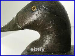 Waterfowl Decoy Canvasback by John B. Graham Repainted as Black Duck