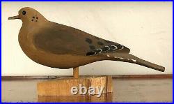 Will E. Kirkpatrick Wek Hand Carved 12.50 Mourning Dove Decoy Sculpture Figure