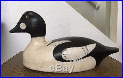William Bill Aiken Branded Carved Wooden Duck Decoy Alexandria Bay NY
