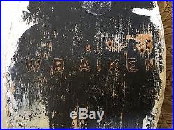 William Bill Aiken Branded Carved Wooden Duck Decoy Alexandria Bay NY