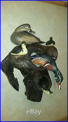 Woodduck woodcarving, duck decoy, waterfowl carving, Casey Edwards