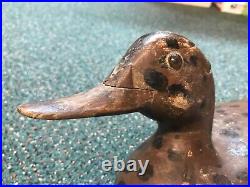 Wooden Duck Decoy Original Vintage Hand Painted Raymond Lead CO. Chicago 16 inch