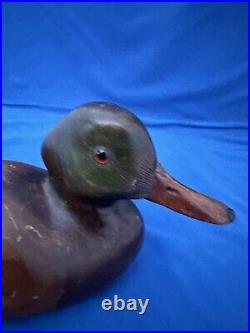Wooden Duck Decoy Teal Robert Allen White 10/82