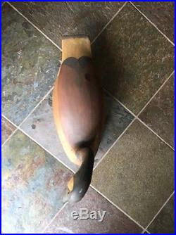 Wooden Hand Carved Canadian Goose Signed By DuFour'84